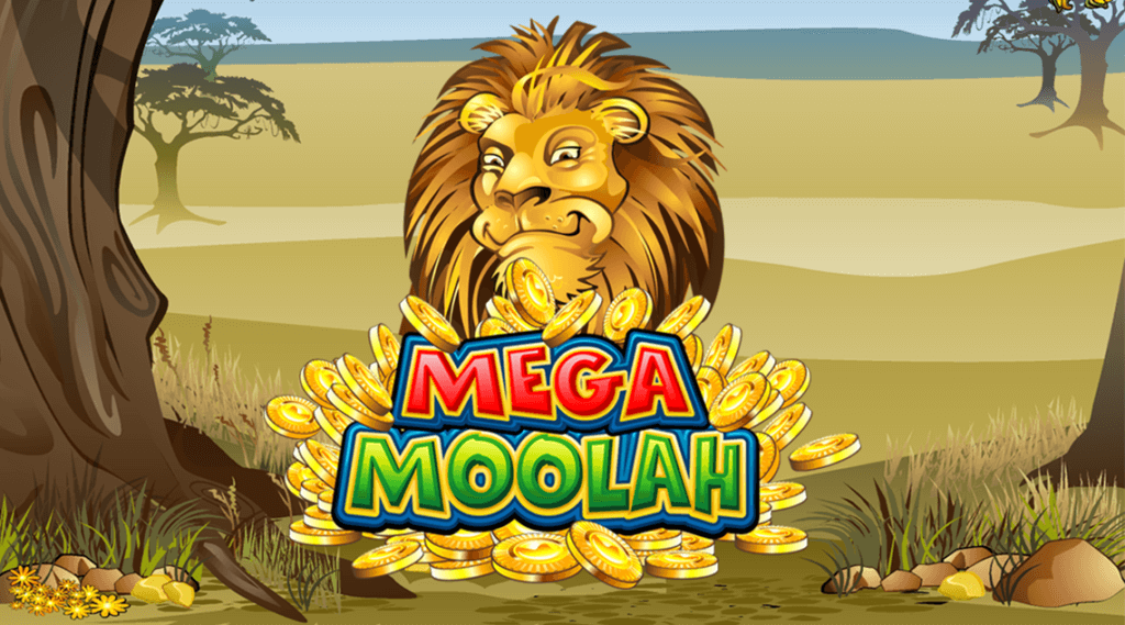 Слот Mega Moolah с 4 прогрессивными джекпотами.